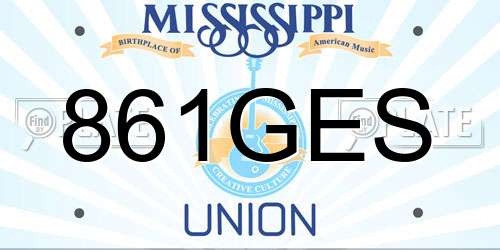 861GES Mississippi License Plate