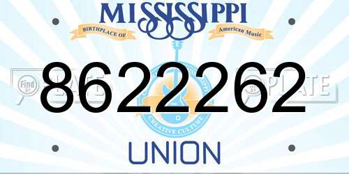 8622262 Mississippi License Plate
