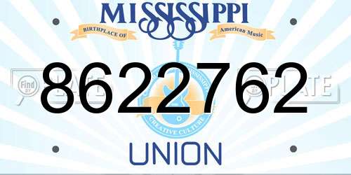 8622762 Mississippi License Plate