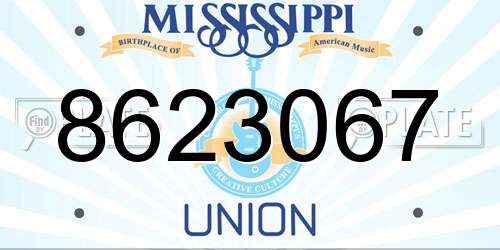 8623067 Mississippi License Plate