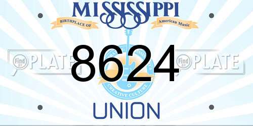8624 Mississippi License Plate