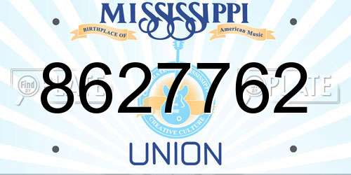 8627762 Mississippi License Plate