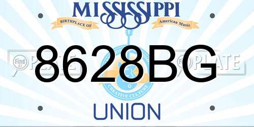 8628BG Mississippi License Plate
