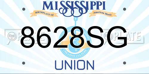 8628SG Mississippi License Plate
