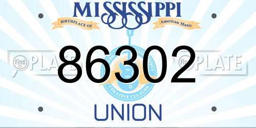86302 Mississippi License Plate