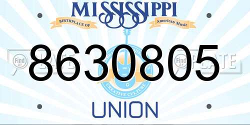 8630805 Mississippi License Plate