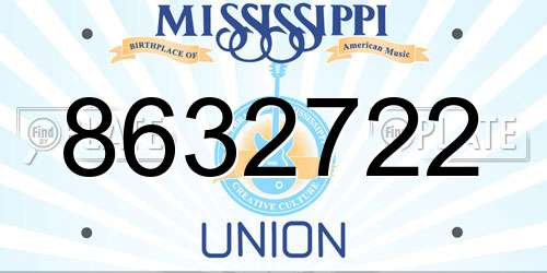 8632722 Mississippi License Plate
