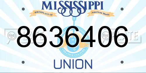 8636406 Mississippi License Plate