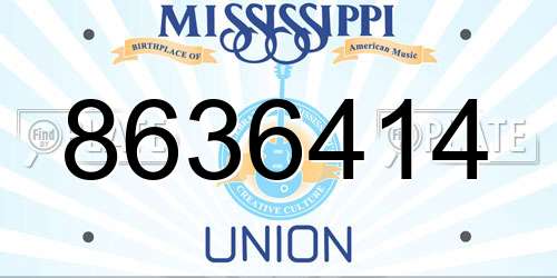 8636414 Mississippi License Plate