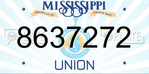8637272 Mississippi License Plate