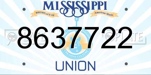 8637722 Mississippi License Plate