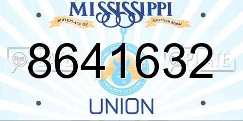 8641632 Mississippi License Plate