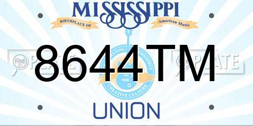 8644TM Mississippi License Plate