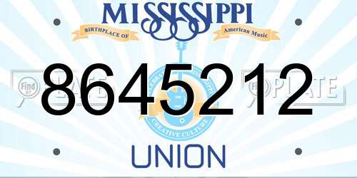 8645212 Mississippi License Plate