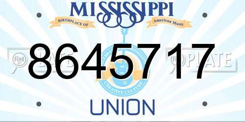 8645717 Mississippi License Plate