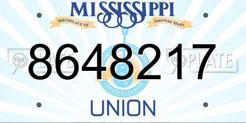 8648217 Mississippi License Plate