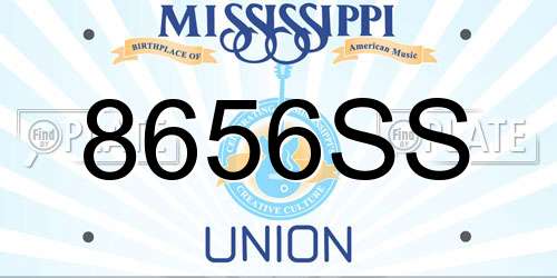 8656SS Mississippi License Plate