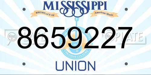 8659227 Mississippi License Plate