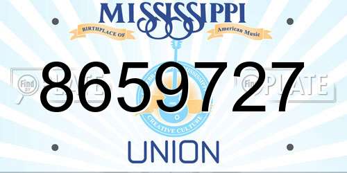 8659727 Mississippi License Plate