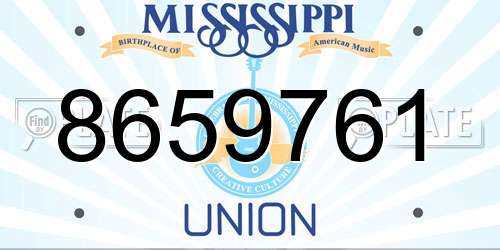 8659761 Mississippi License Plate