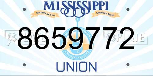 8659772 Mississippi License Plate