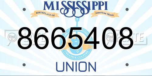 8665408 Mississippi License Plate