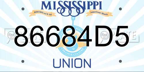 86684D5 Mississippi License Plate
