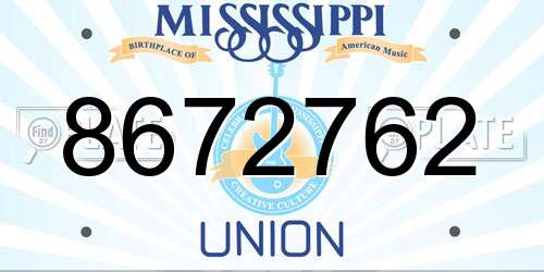 8672762 Mississippi License Plate
