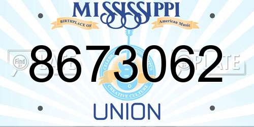 8673062 Mississippi License Plate