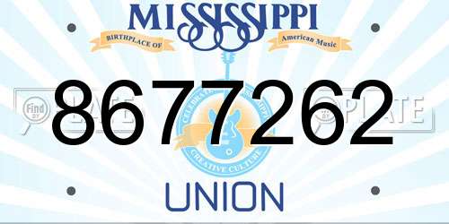8677262 Mississippi License Plate