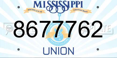 8677762 Mississippi License Plate