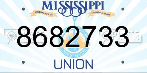 8682733 Mississippi License Plate