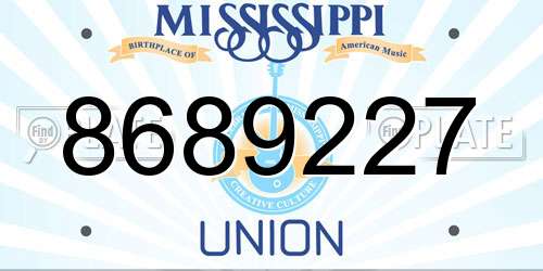 8689227 Mississippi License Plate