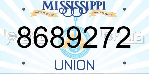 8689272 Mississippi License Plate