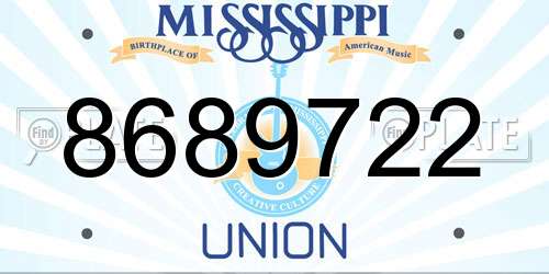 8689722 Mississippi License Plate