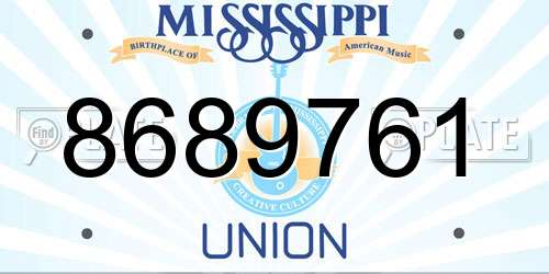 8689761 Mississippi License Plate