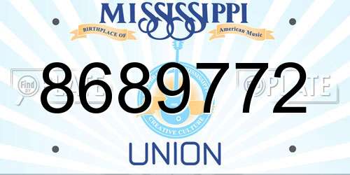 8689772 Mississippi License Plate