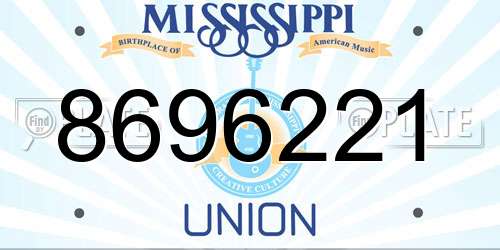 8696221 Mississippi License Plate