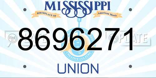8696271 Mississippi License Plate