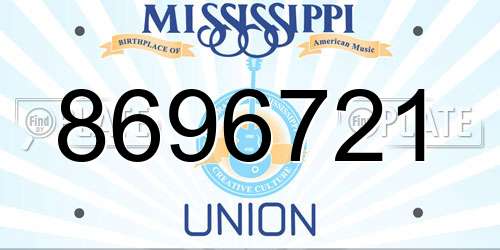 8696721 Mississippi License Plate