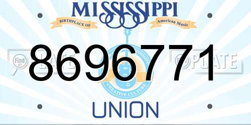 8696771 Mississippi License Plate