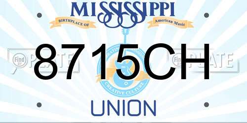 8715CH Mississippi License Plate