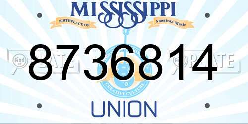 8736814 Mississippi License Plate