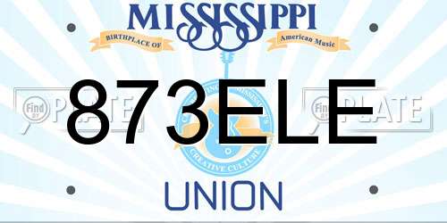 873ELE Mississippi License Plate