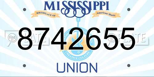 8742655 Mississippi License Plate