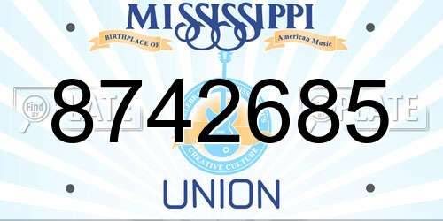 8742685 Mississippi License Plate