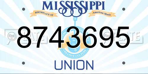 8743695 Mississippi License Plate