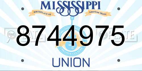 8744975 Mississippi License Plate