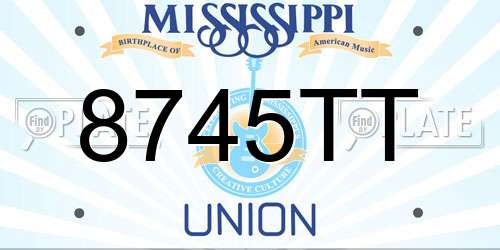 8745TT Mississippi License Plate