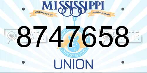 8747658 Mississippi License Plate